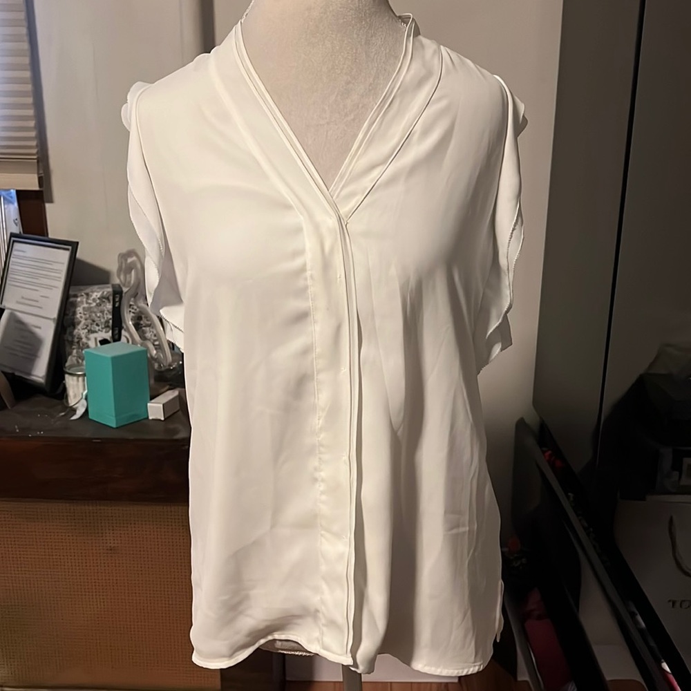 Karl Lagerfeld medium white button down blouse
